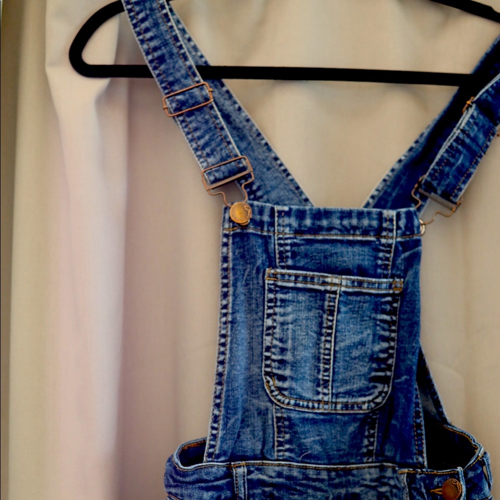 Skinny jean overalls